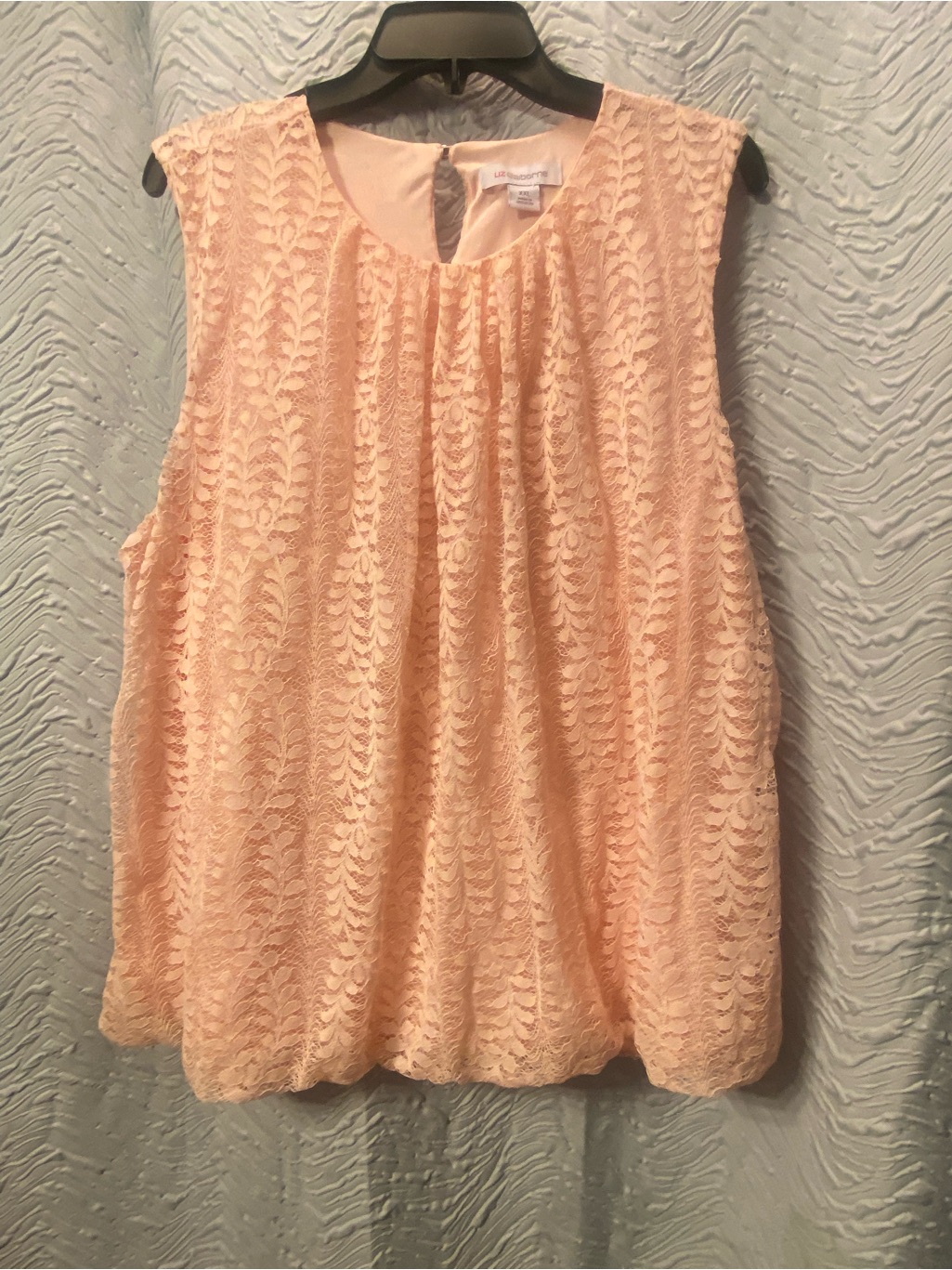 Liz Claiborne Peach Lace Sleeveless Camisole